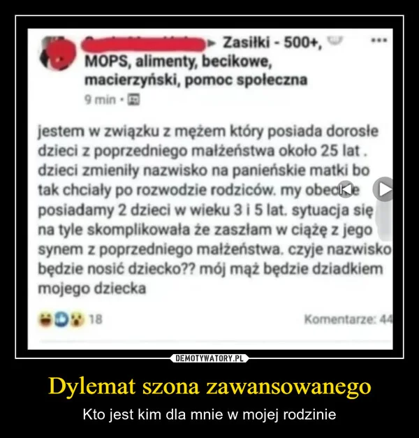 
    Dylemat szona zawansowanego