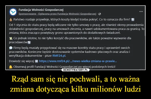
    Rząd sam się nie pochwali, a to ważna zmiana dotycząca kilku milionów ludzi