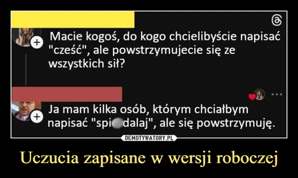 
    Uczucia zapisane w wersji roboczej