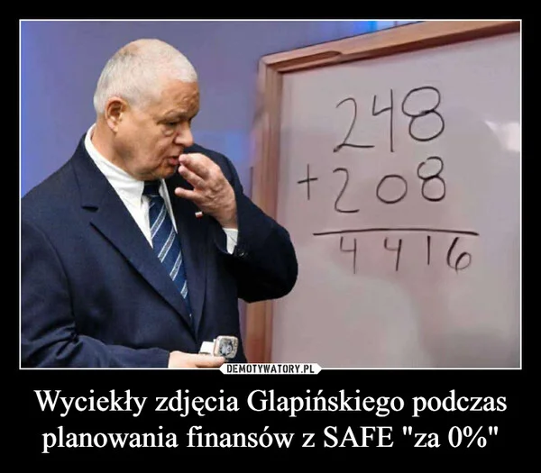
    Wyciekły zdjęcia Glapińskiego podczas planowania finansów z SAFE 