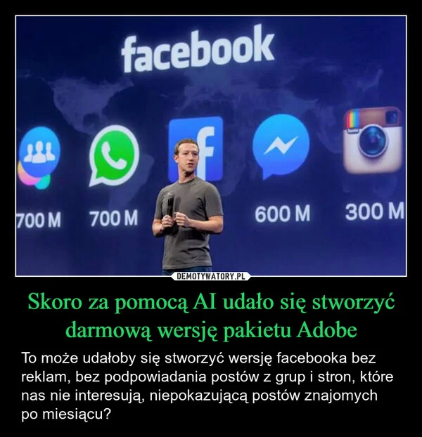 
    Skoro za pomocą AI udało się stworzyć darmową wersję pakietu Adobe