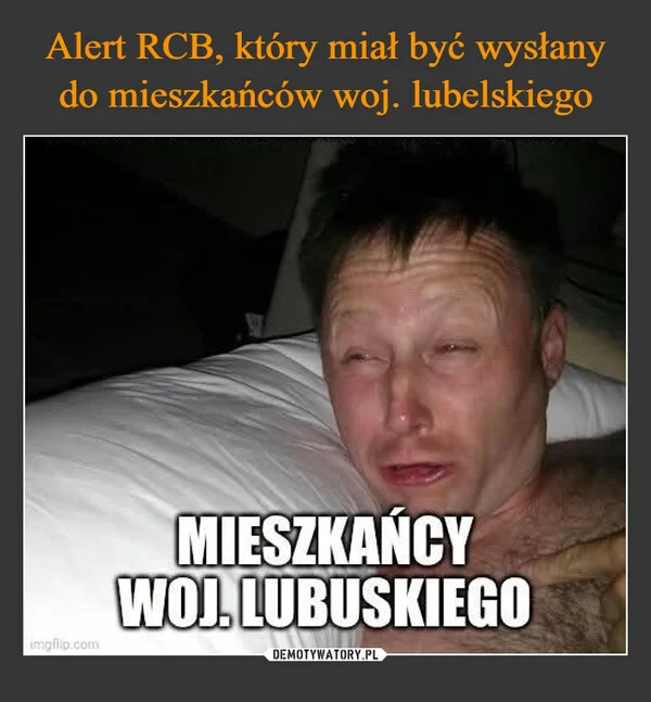 Alert RCB, który miał być wysłany do mieszkańców woj. lubelskiego