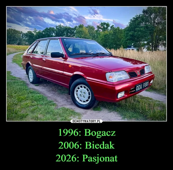 
    1996: Bogacz 2006: Biedak 2026: Pasjonat