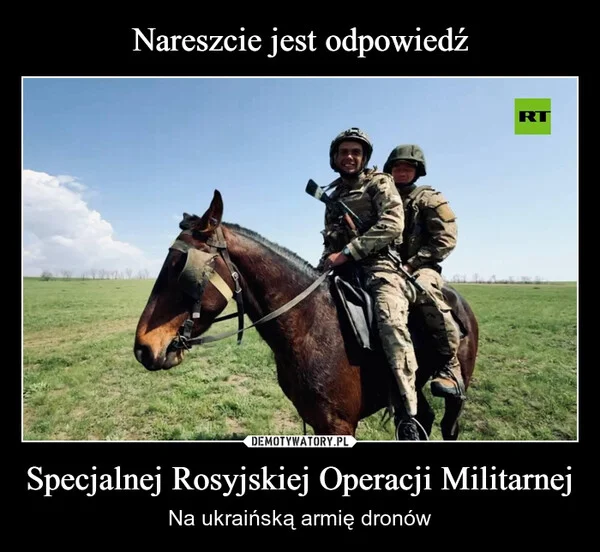 
    Nareszcie jest odpowiedź Specjalnej Rosyjskiej Operacji Militarnej
