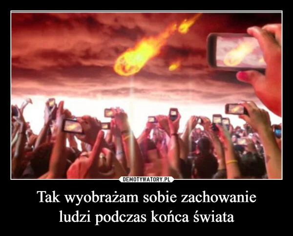 
    Tak wyobrażam sobie zachowanie ludzi podczas końca świata