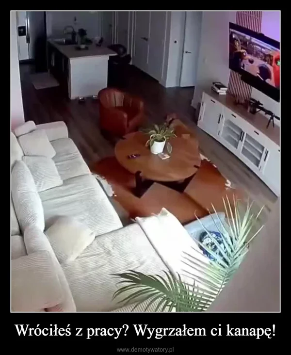 
    Wróciłeś z pracy? Wygrzałem ci kanapę!