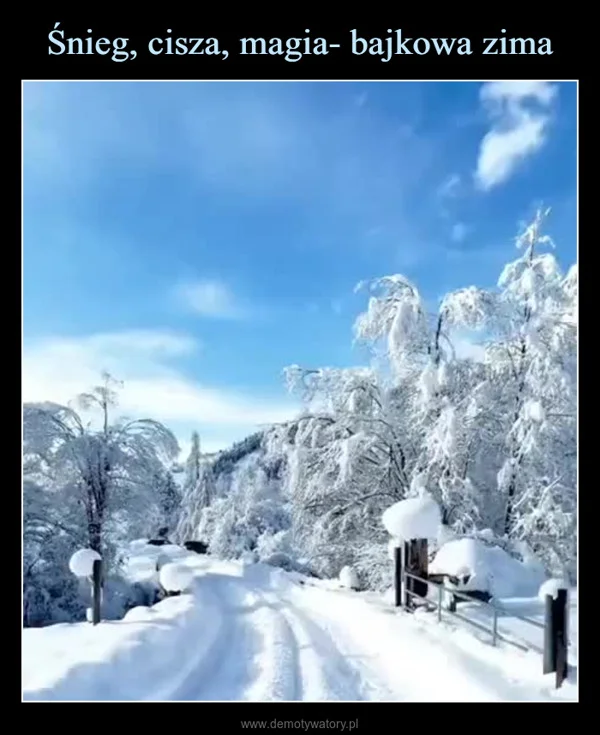 
    Śnieg, cisza, magia- bajkowa zima