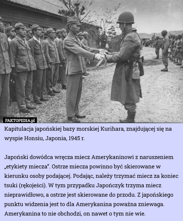 
    Kapitulacja japońskiej bazy morskiej Kurihara, znajdującej się na wyspie...