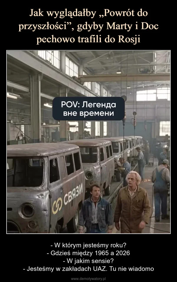 
    Jak wyglądałby „Powrót do przyszłości”, gdyby Marty i Doc pechowo trafili do Rosji