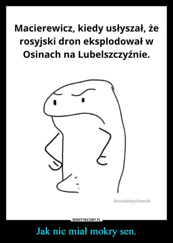 
    Jak nic miał mokry sen.