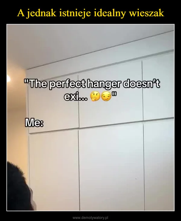 
    A jednak istnieje idealny wieszak