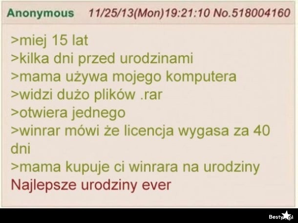 
    Najlepsze urodziny 