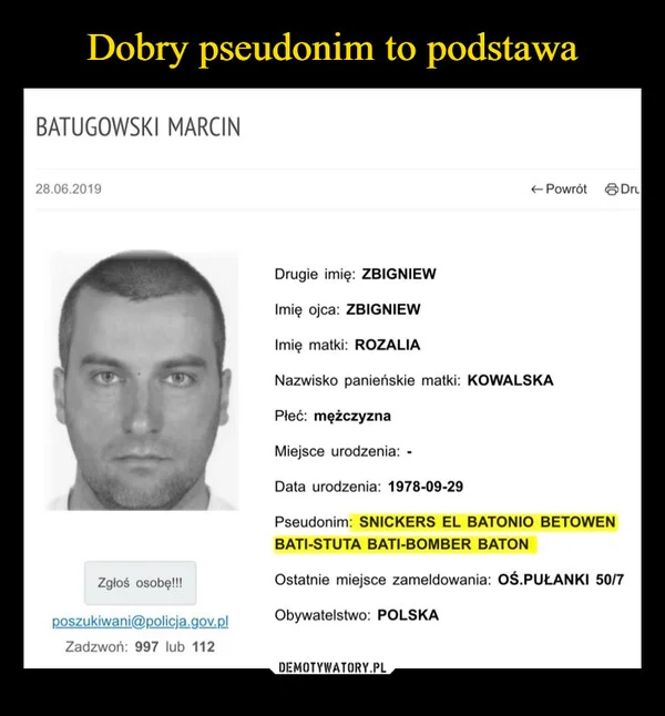 
    Dobry pseudonim to podstawa
