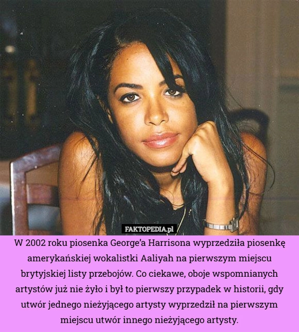 
    W 2002 roku piosenka George’a Harrisona wyprzedziła piosenkę amerykańskiej