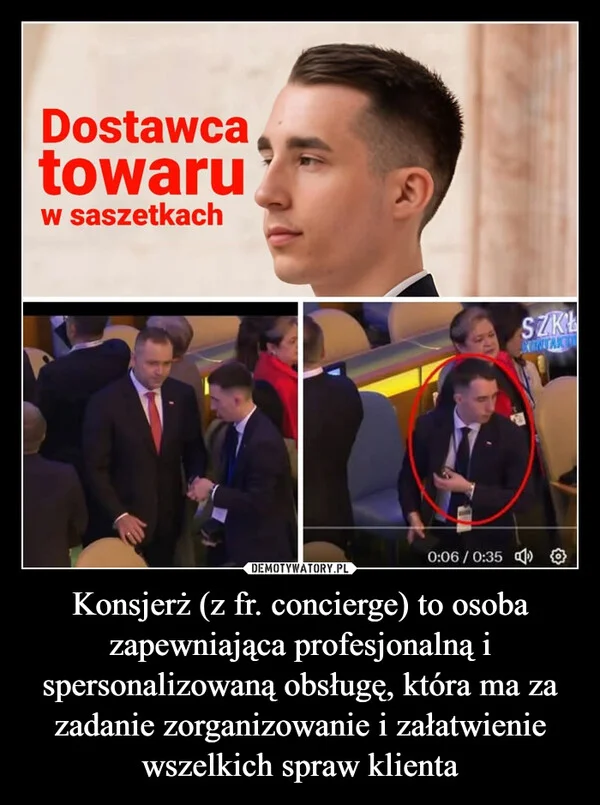 
    Konsjerż (z fr. concierge) to osoba zapewniająca profesjonalną i spersonalizowaną obsługę, która ma za zadanie zorganizowanie i załatwienie wszelkich spraw klienta