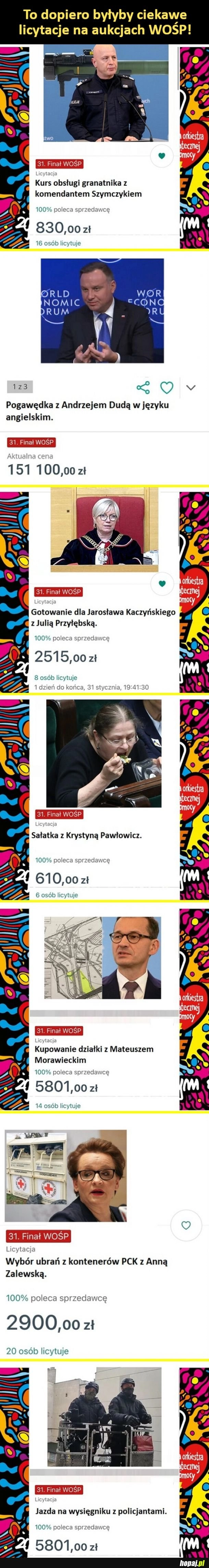 
    Licytacje na WOŚP