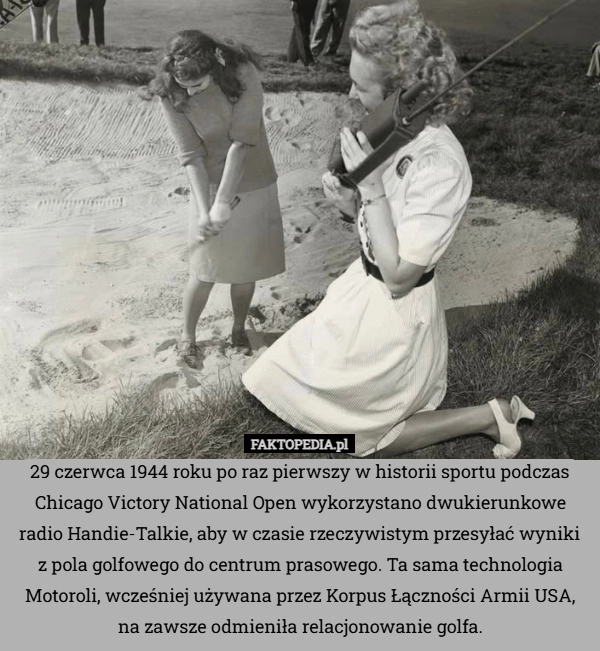
    29 czerwca 1944 roku po raz pierwszy w historii sportu podczas Chicago Victory