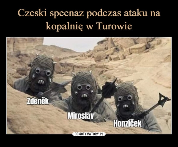 
    Czeski specnaz podczas ataku na kopalnię w Turowie