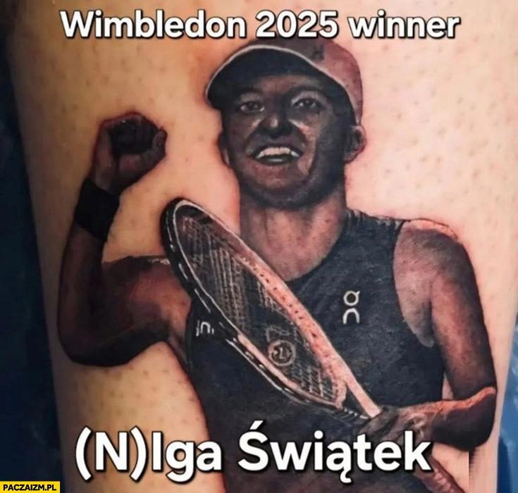
    Niga Świątek tatuaż czarna Iga