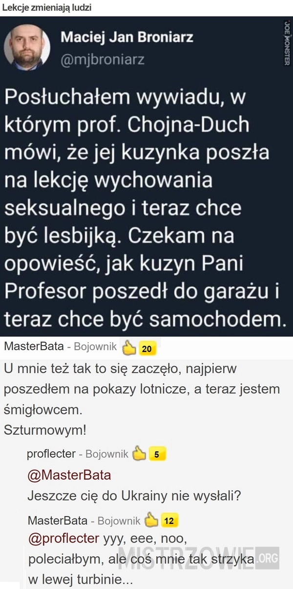 
    
			Lekcje zmieniają ludzi					