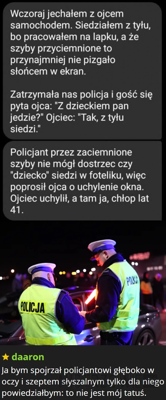 
    Wczoraj jechałem...