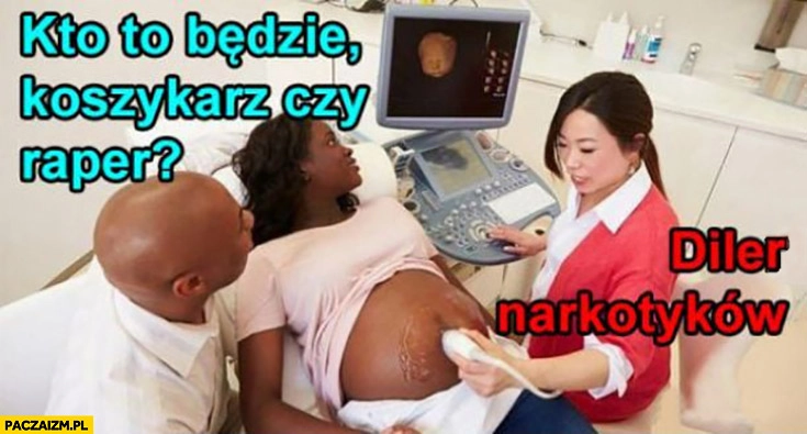 
    Czarna para na USG w ciąży: kto to będzie koszykarz czy raper? Diler narkotyków