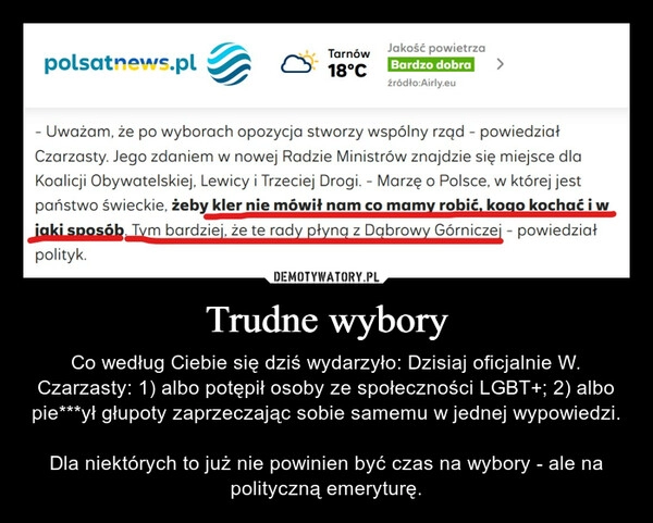 
    Trudne wybory