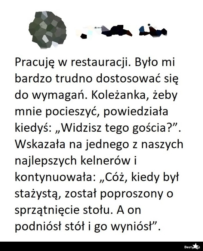 
    Jeden z najlepszych kelnerów 