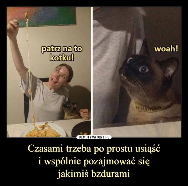 
    Czasami trzeba po prostu usiąść
i wspólnie pozajmować się
jakimiś bzdurami