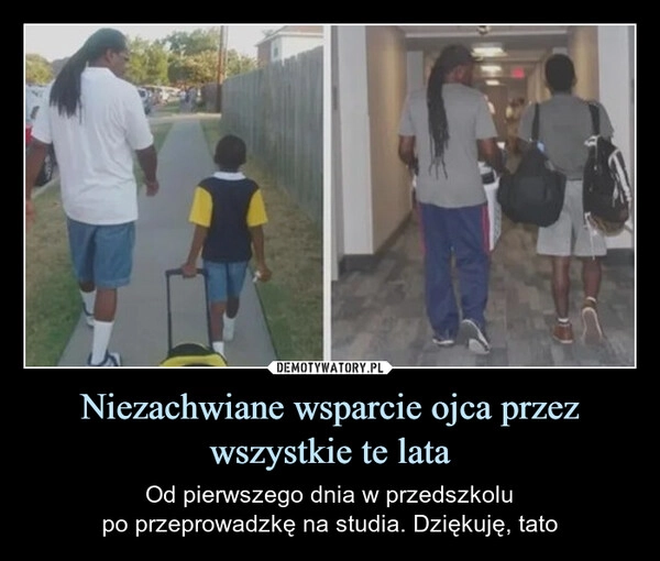 
    Niezachwiane wsparcie ojca przez wszystkie te lata