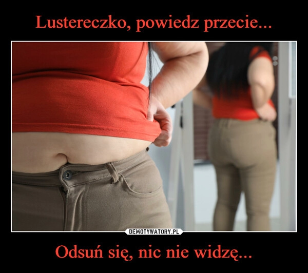 
    Lustereczko, powiedz przecie... Odsuń się, nic nie widzę...