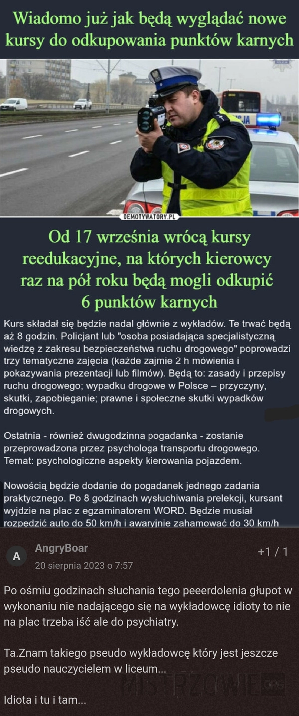 
    Odkupowanie puntów karnych