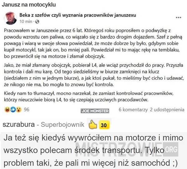 
    
			Janusz na motocyklu					