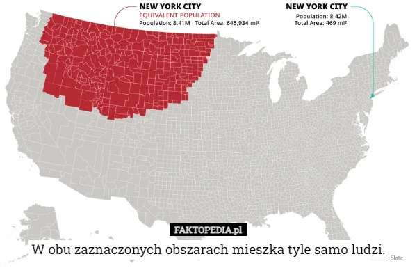 
    W obu zaznaczonych obszarach mieszka tyle samo ludzi.