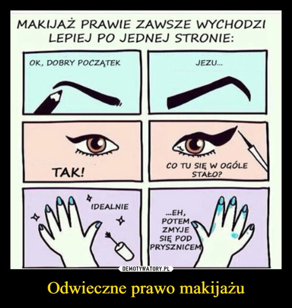 
    Odwieczne prawo makijażu