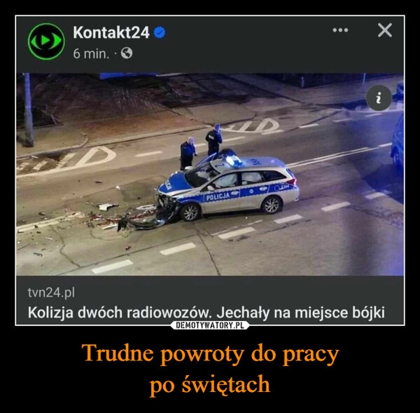 
    Trudne powroty do pracy
po świętach