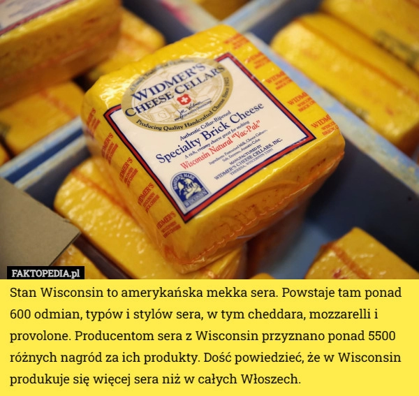 
    Stan Wisconsin to amerykańska mekka sera. Powstaje tam ponad 600 odmian...