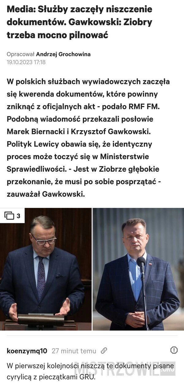 
    Niszczenie dokumentów