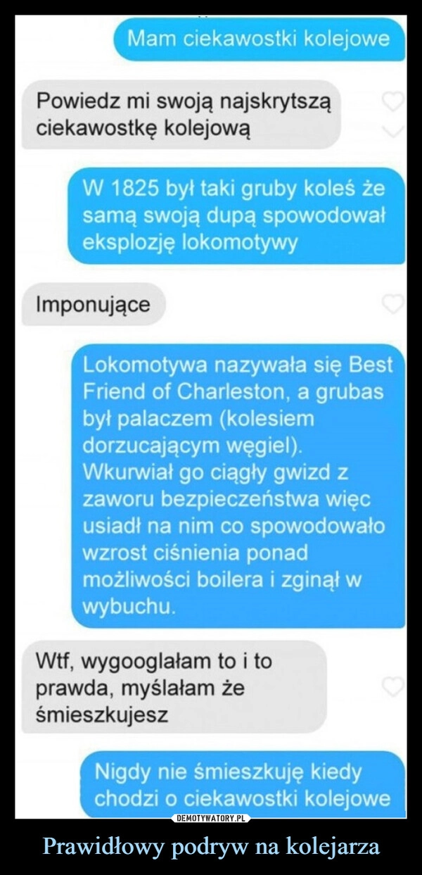 
    Prawidłowy podryw na kolejarza