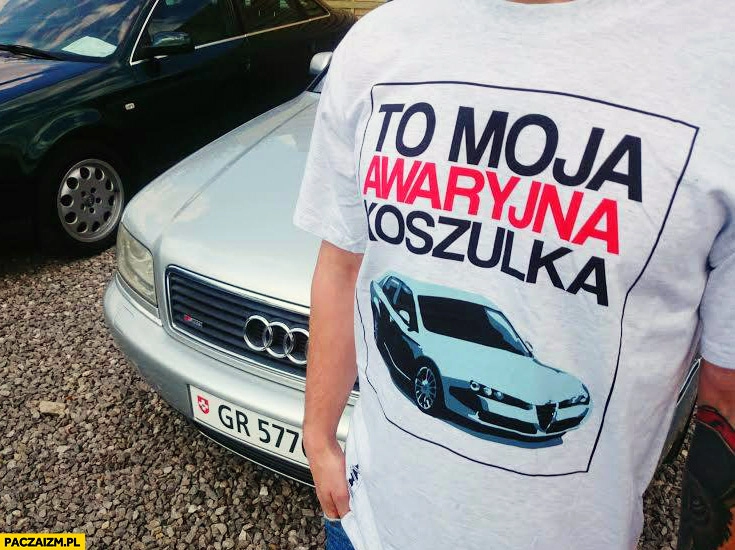 
    To moja awaryjna koszulka Alfa Romeo