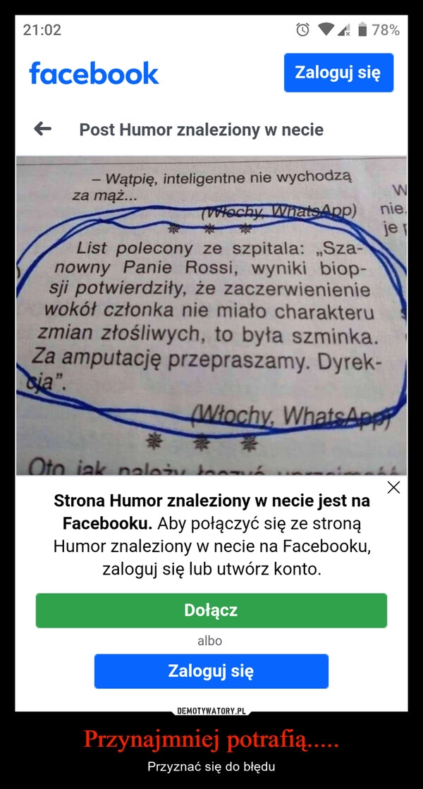 
    Przynajmniej potrafią.....