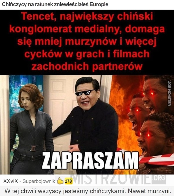 
    Chińczycy na ratunek zniewieściałeś Europie