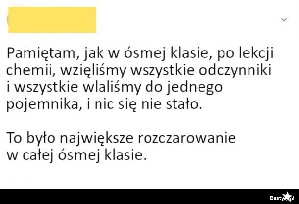 
    Szkolne rozczarowanie 