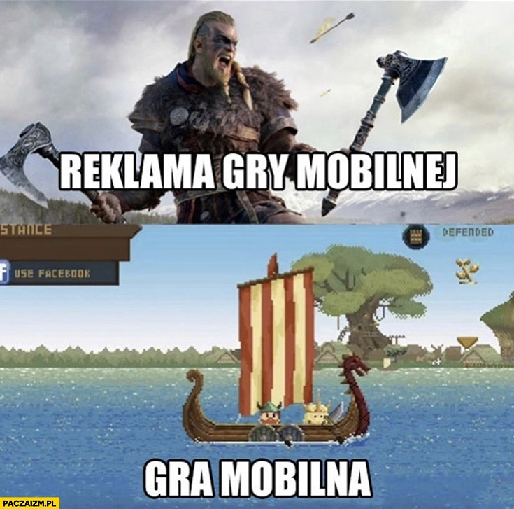 
    Reklama gry mobilnej vs gra mobilna w rzeczywistości