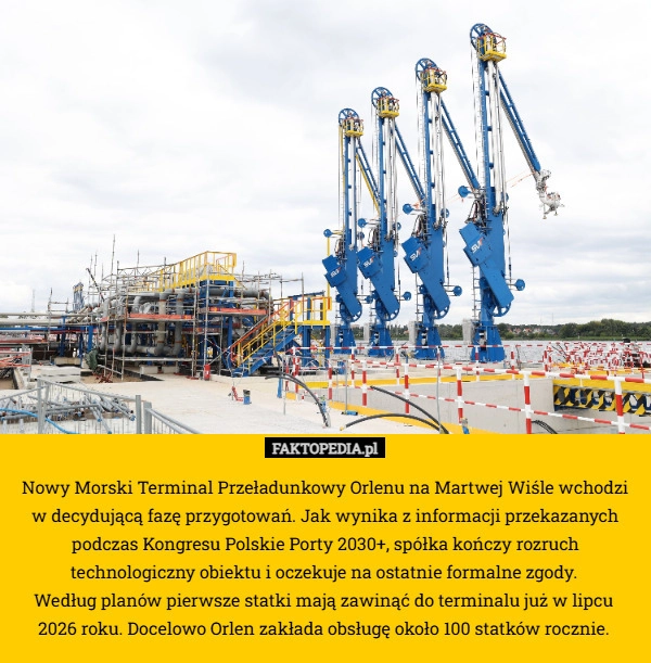 
    Nowy Morski Terminal Przeładunkowy Orlenu na Martwej Wiśle wchodzi w decydującą