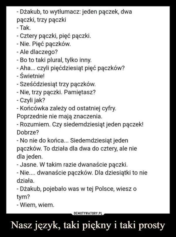 
    Nasz język, taki piękny i taki prosty