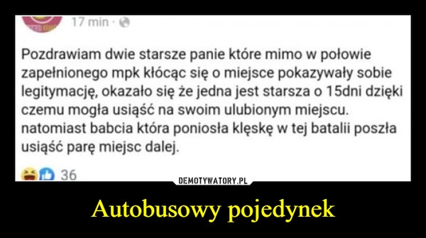 
    Autobusowy pojedynek