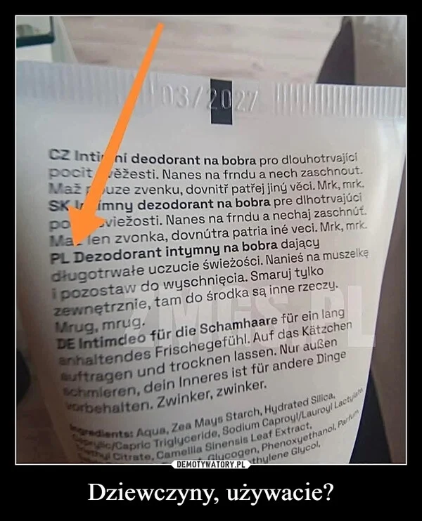 Dziewczyny, używacie?