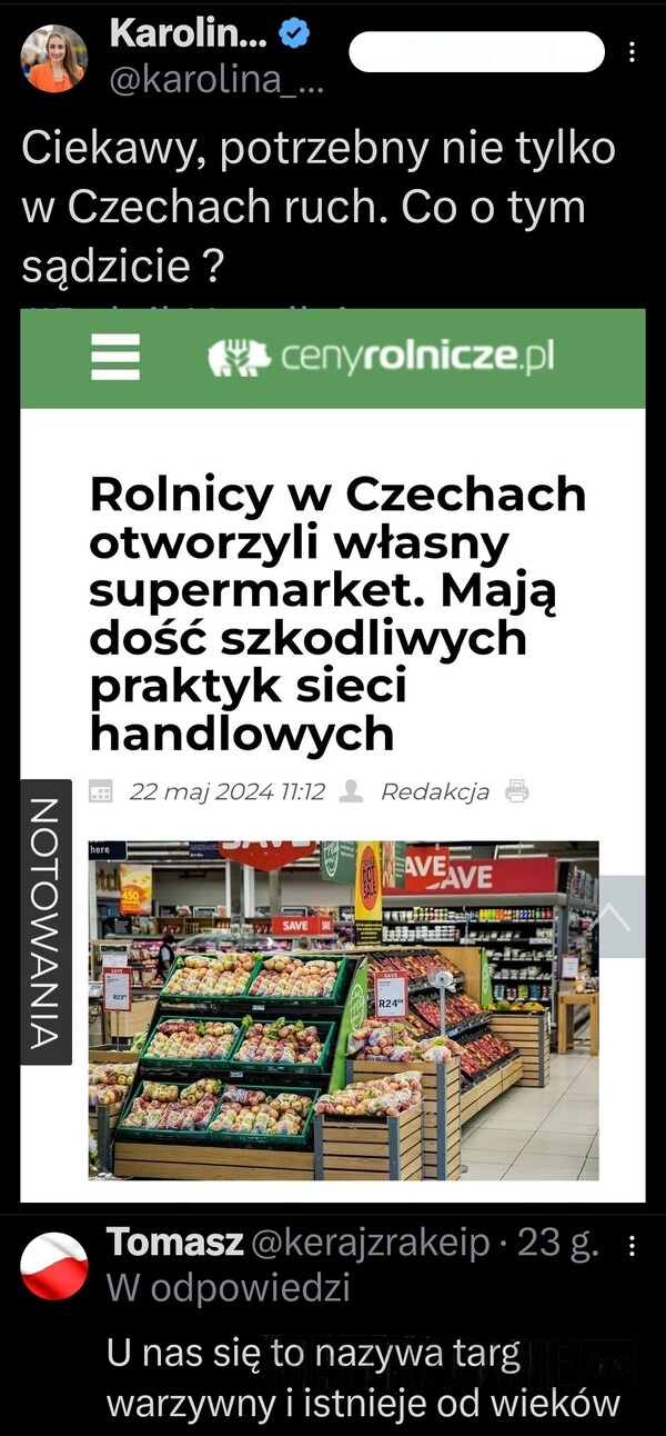 
    Rolnicy w Czechach