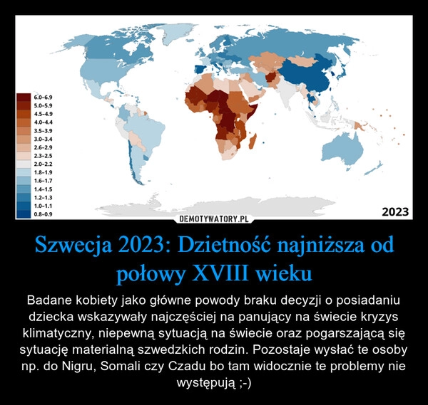 
    Szwecja 2023: Dzietność najniższa od połowy XVIII wieku